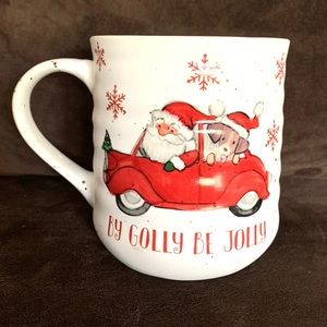 Peppermint And Pine By Golly Be Jolly Santa Mug